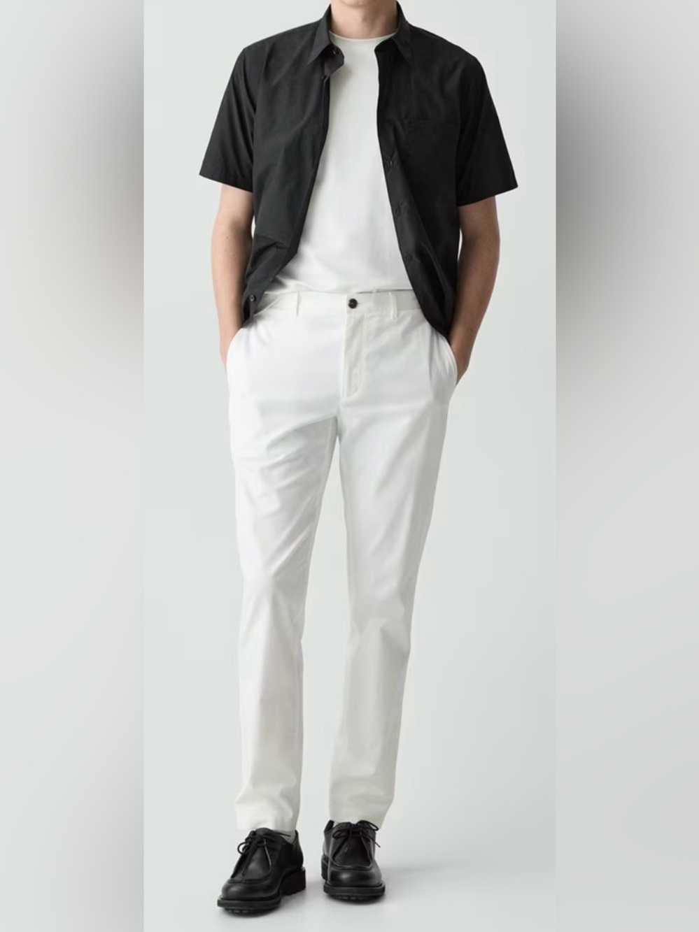 Theory Zaine Pant in Stretch Cotton | color: fog | size: 33